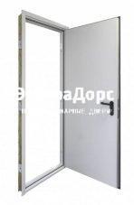 Противопожарная дверь ДМП-01-60 металлическая с белым полотном