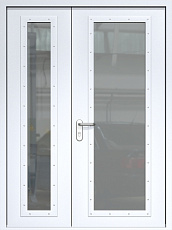 Противопожарная дверь EIWS 30 полуторная алюминиевая