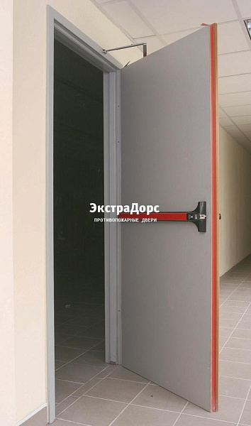 Дверь противопожарная металлическая глухая EI 90 с антипаникой в Москве  купить