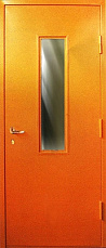 Герметичная огнестойкая дверь оранжевая