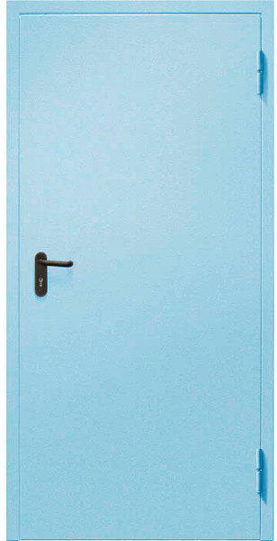 Противопожарная дверь внутренняя голубая
