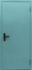 Шумоизоляционная противопожарная дверь голубая