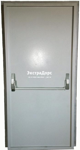 Входная противопожарная дверь металлическая утепленная металлическая глухая белая с антипаникой в Москве  купить