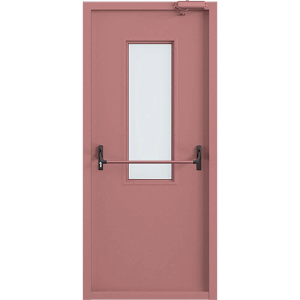 Противопожарная утепленная дверь розовая