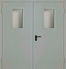 Двупольная противопожарная дверь с порошковым покрытием ДПМ-01-30 входная металлическая двупольная