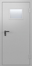 Дверь противопожарная металлическая одностворчатая дымогазонепроницаемая со стеклом EIS-30 ДП-251