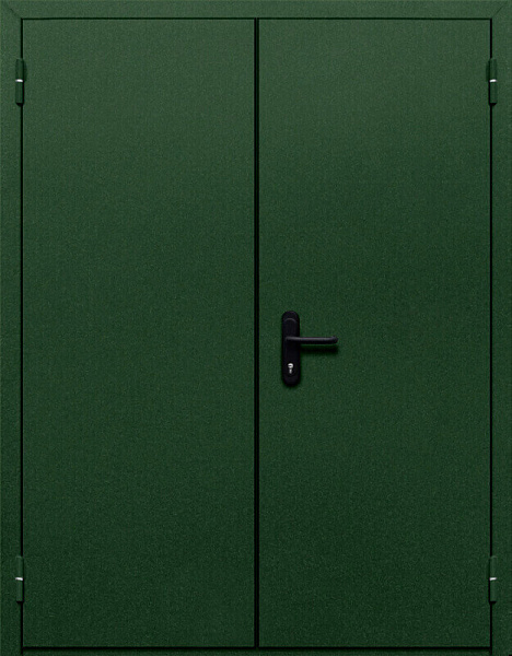 Дверь противопожарная металлическая с терморазрывом входная зеленая