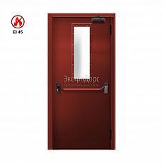 Противопожарная дверь EI 45 ДМП-01-EI45 ДП148 однопольная остекленная с антипаникой