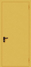 Звукоизоляционная противопожарная дверь желтая с порошковым напылением