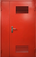 Дверь противопожарная металлическая правая красная