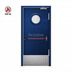 Маятниковая противопожарная дверь остекленная EIW 30 ДОП-01-EIW30 с антипаникой ДП24